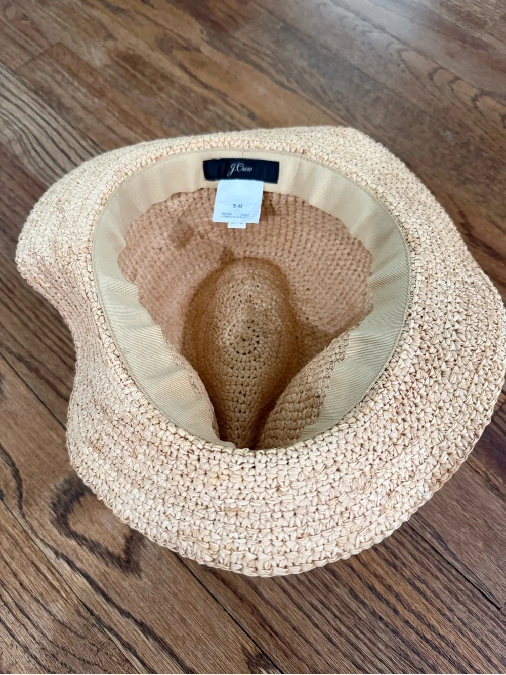 J. Crew Straw Fedora with Black Band